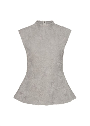 Asyma Mesh sleeveless top Gray Violet ROTATE By Birger Christensen 